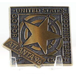 Vintage Belt Buckle United States Shooting Team Atlanta 1996